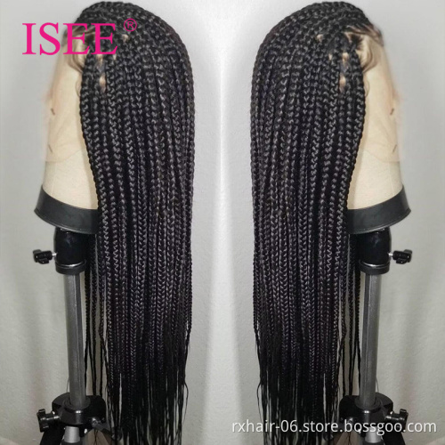 Wholesale Glueless Braid Wig Vendors,Full Lace Braided Wigs Human Hair For Women,Transparent Cornrow Braided Lace Front Wig